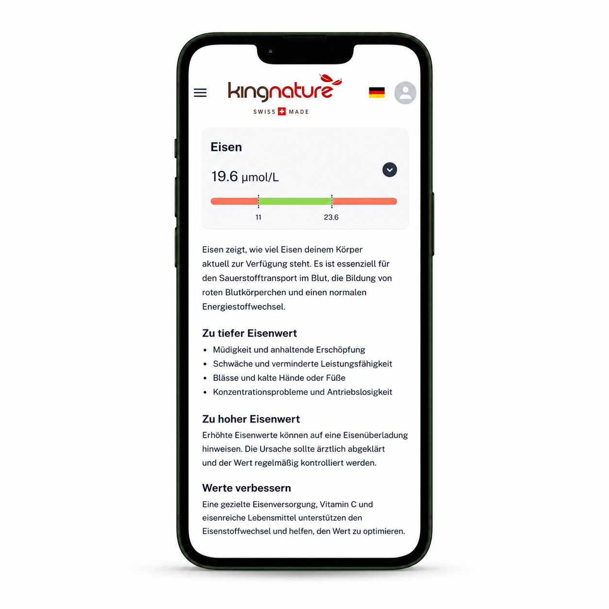 Eisen TAP-Blut-Test